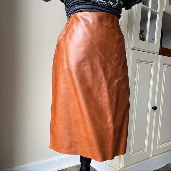 Anne Klein Western Leather Skirt - Picture 4 of 16